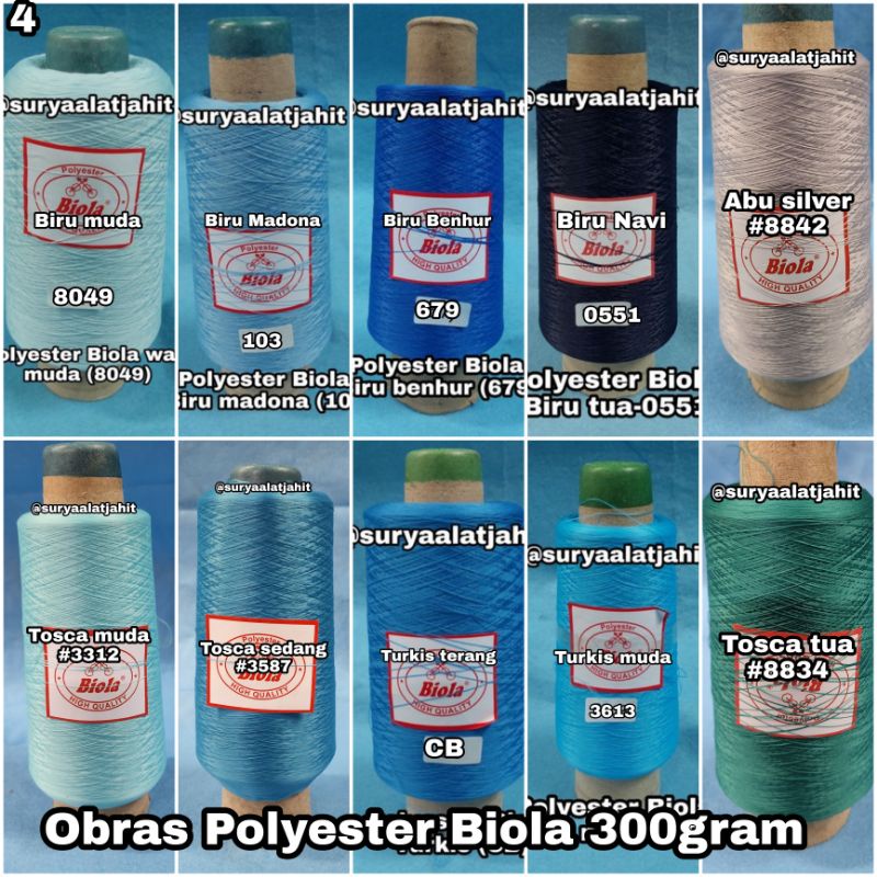 Obras Polyester Biola @300grm warna =rp.20.500/1biji