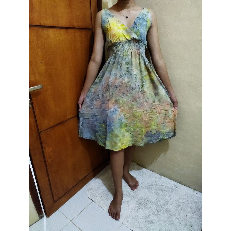 dress bali moza singlet pendek tiedye