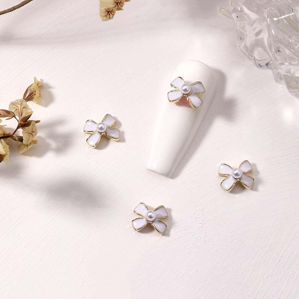 Mxbeauty Ornamen Kuku 3D Bentuk Pita Bahan Alloy Aksen Kristal Berlian Imitasi Untuk Manicure