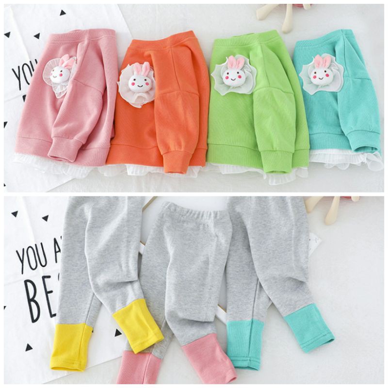 Bunny Sweater Girl Set/Setelan Anak Perempuan