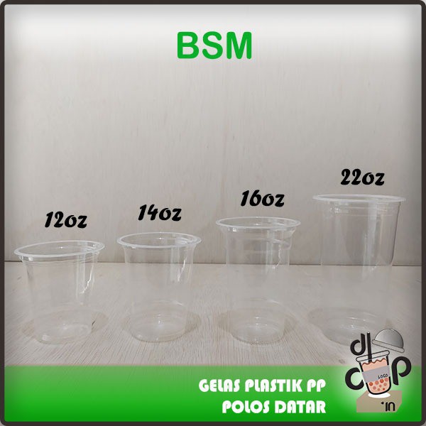 Cup Plastik / Gelas Plastik 14oz 5gr BSM (400ml)