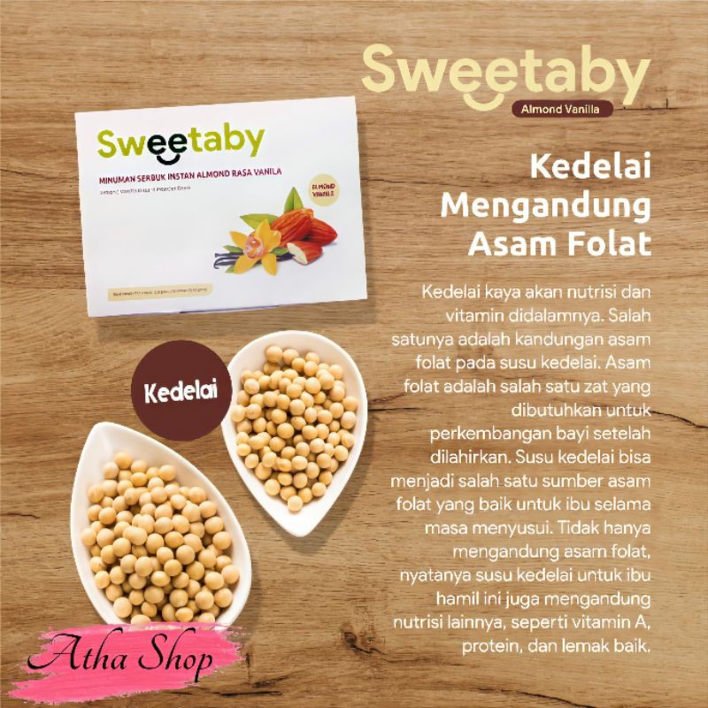 Suplemen Pelancar Asi Sweetaby Vanilla Almond booster ibu menyusui