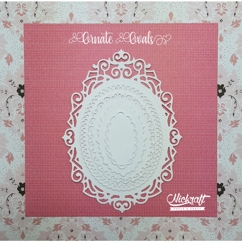 

ORNATE OVAL - Hiasan Scrapbook Journaling Label
