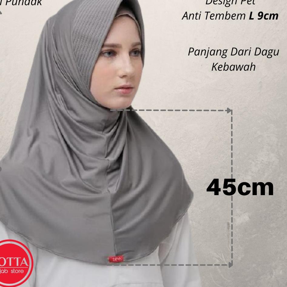 Koleksi Terbaru.. JILBAB INSTAN ZOYA  BERGO MARSHA HL HEIQ READY HITAM, NAVY, ABU, PUTIH COklat tua 