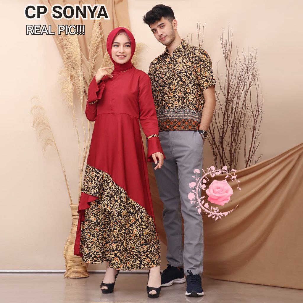 CP SONYA COUPLE FASHION MOTIF KOMBI BATIK / PAKAIAN PRIA WANITA SEPASANG TERLARIS TERBARU