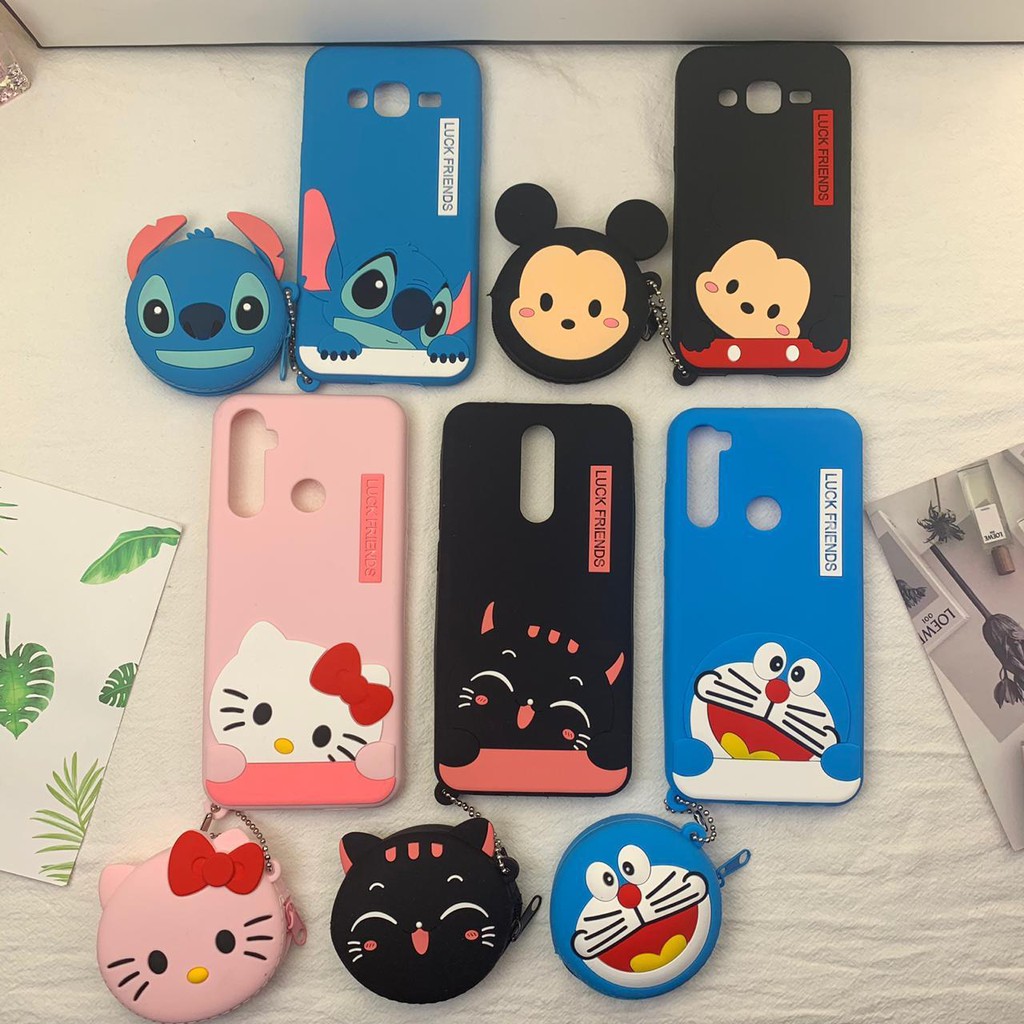 GO - SILIKON CASE BONEKA 4D KARAKTER + GANTUNGAN TAS AIRPOD XIAOMI REDMI 5A 6A 7A 8 8A PRO NOTE 8 NO