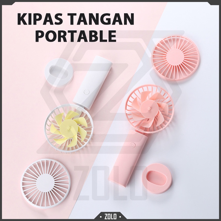 [zolo] Kipas Angin Mini Portable / Kipas Tangan Genggam 3 Fan Speed / Kipas Meja Mini Rotate