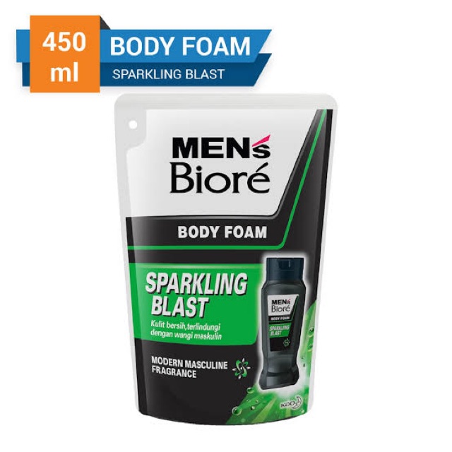 MEN’S BIORE BODY FOAM SPARKLING BLAST 450ml