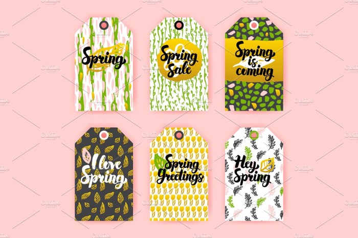 Spring Garden Gift Tags - Vector Designs