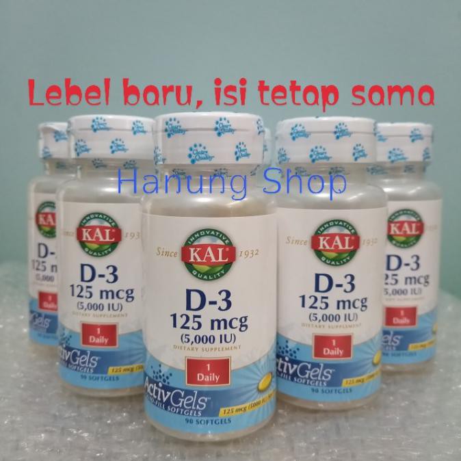 KAL Ultra Vitamin D3 5000 Iu isi 90 Softgels