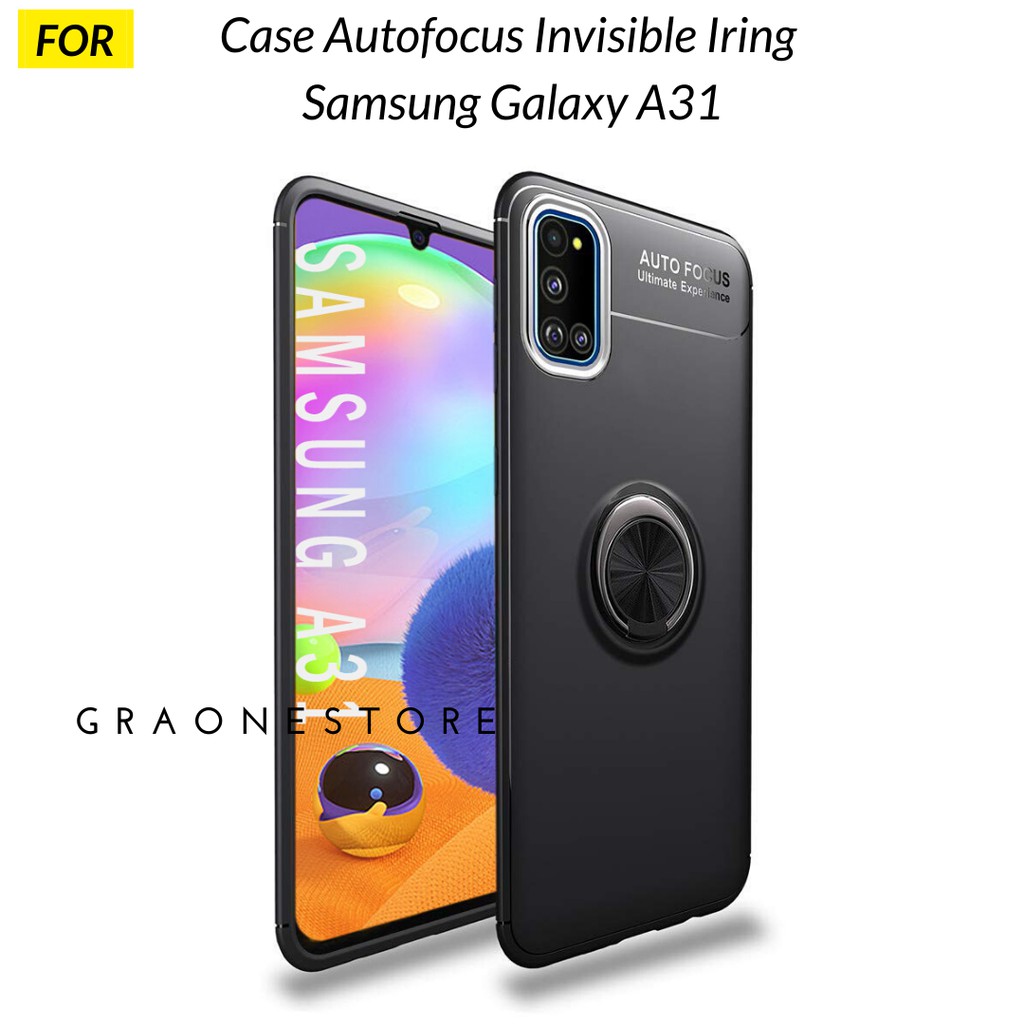 GRA Case Samsung Galaxy A31 Case Autofocus Invisible Iring SoftCase
