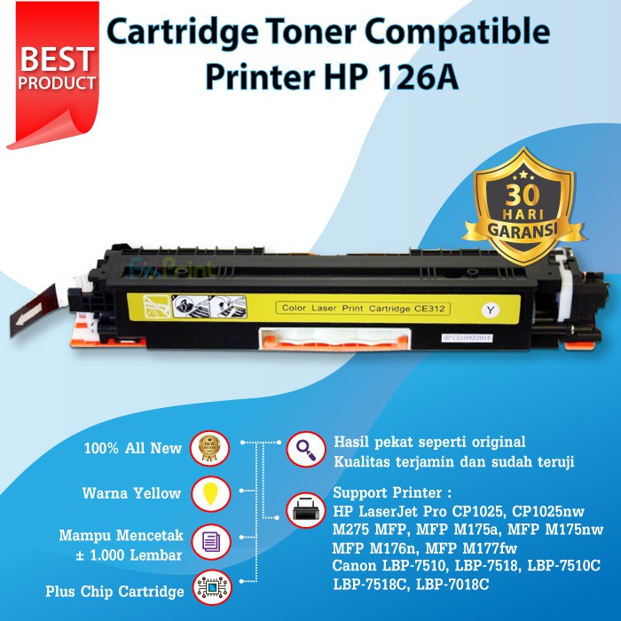 Cartridge Toner HP CE310A 126A CF350A 130A Printer CP1025 M175A M176n M177fw CP1025nw M175a M175nw