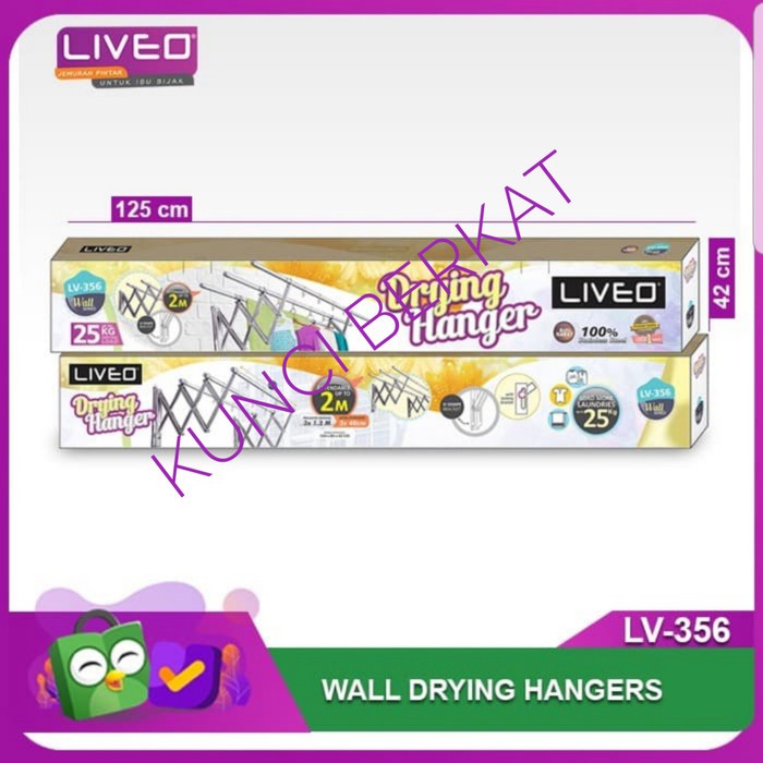 Jemuran Dinding Liveo LV 356/Gantungan Handuk/Jemuran Tarik/Extension