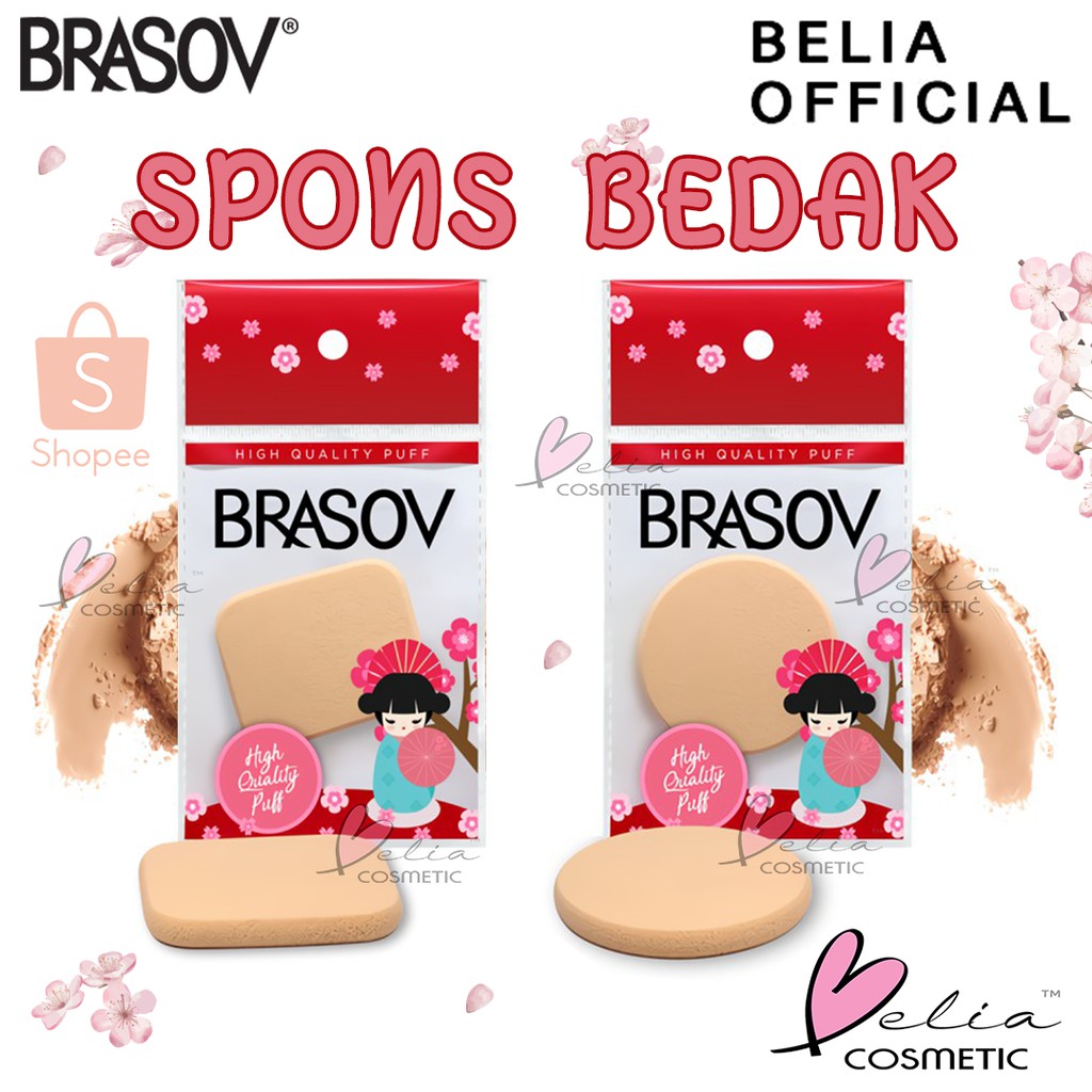 ❤ BELIA ❤ BRASOV Spons Bedak / Foundation | Sponge Puff Make Up Tools Kotak Bulat