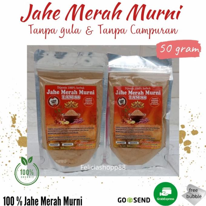 

jahe merah bubuk murni tanpa gula