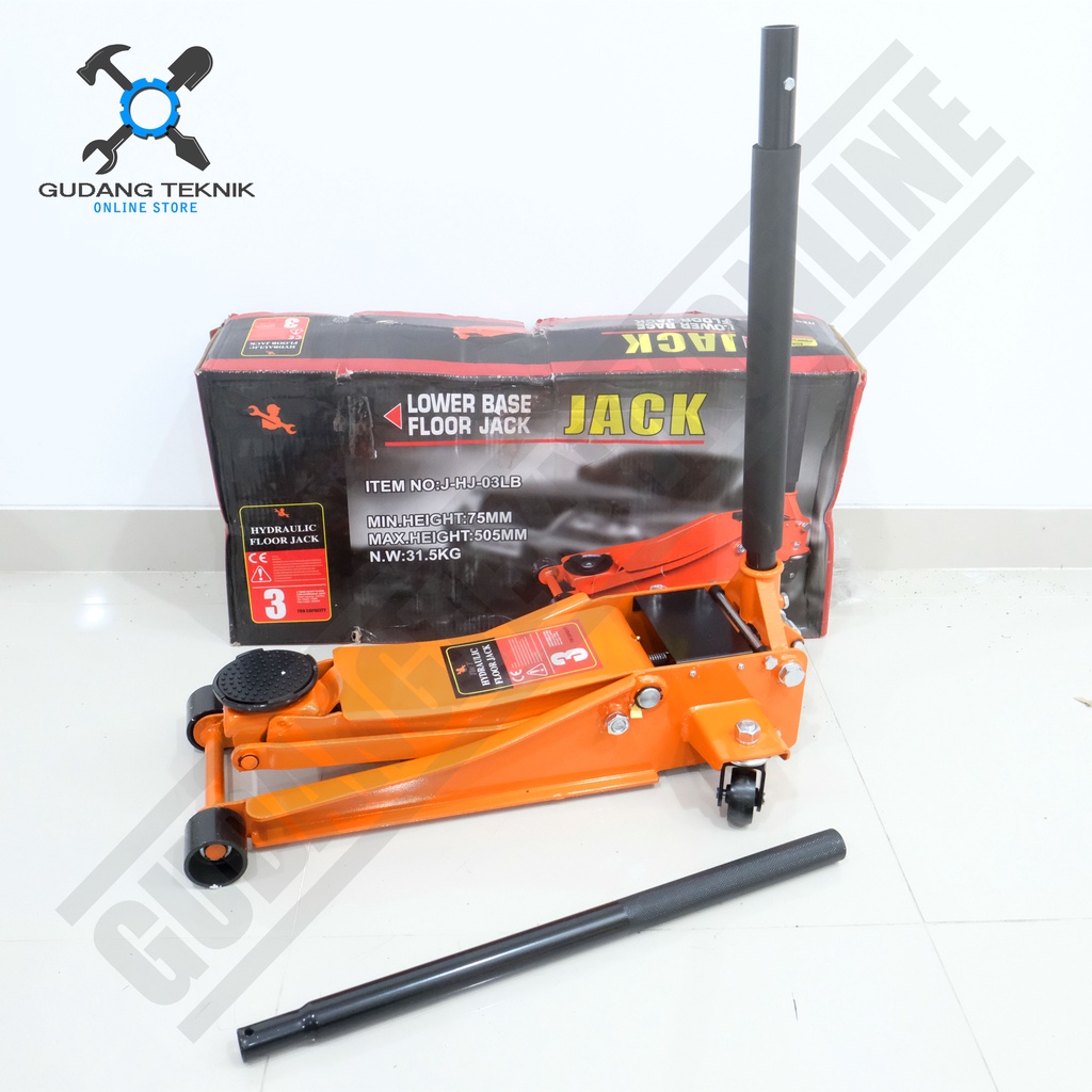 Dongkrak Buaya 3 Ton CEPER IWT / Dongkrak Mobil Truk Truck 3T Lower Base Floor Jack IWT