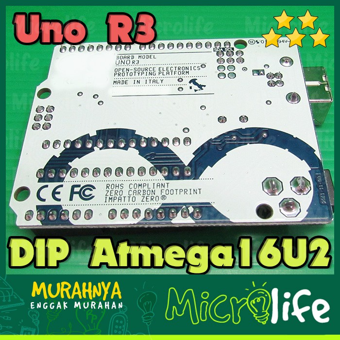 Uno R3 DIP ATMEGA16U2 Arduino Compatible Plus Kabel USB