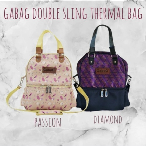 Gabag Cooler Bag Double Sling Thermal Bag Sensor Tas Cooler Pendingin Asi Bayi - Andara / Cappuccino / Diamond / Passion