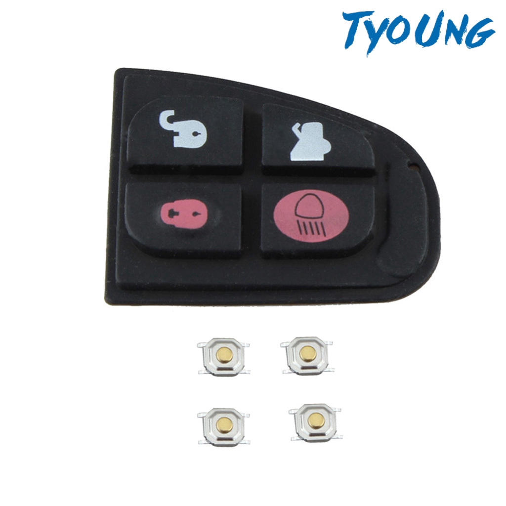 Car Replacement Key Fob Case Rubber Pad 4 Button For Jaguar X Type Xf E S Shopee Indonesia