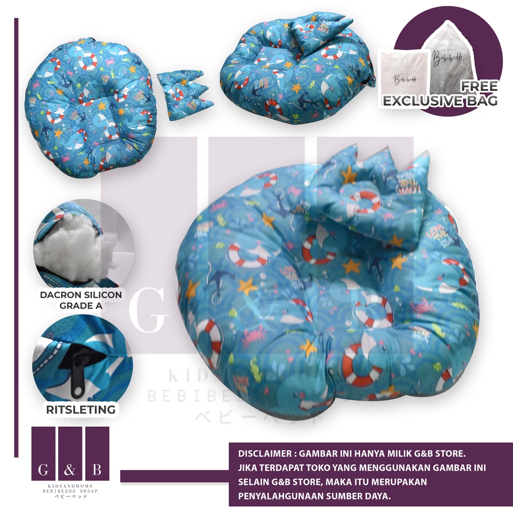 Sofa bayi / baby launger FREE bantal mahkota bayi dan tas