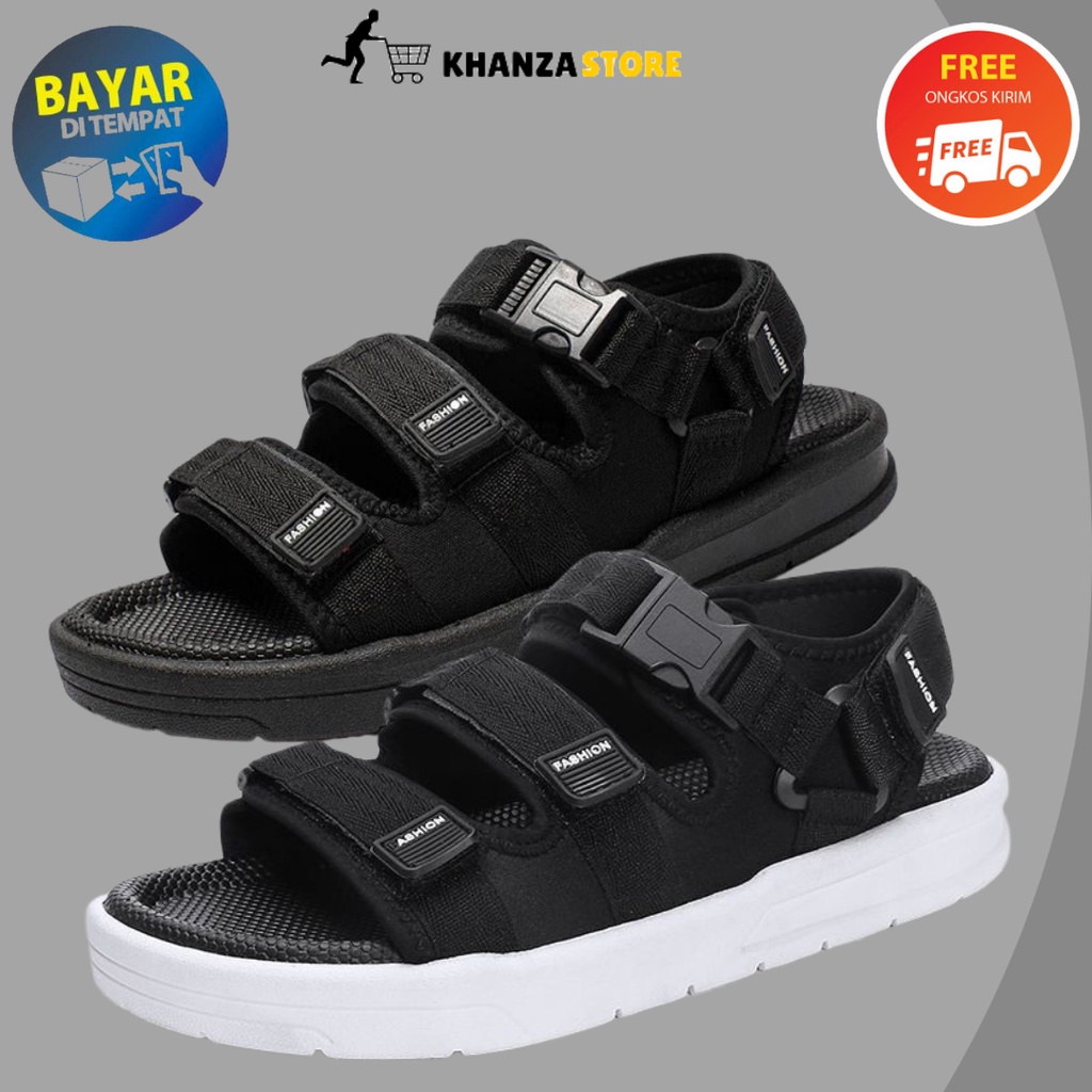 Sendal gunung casual remaja pria dewasa kekinian fashion Korea sandal cowok slip on keren terbaru