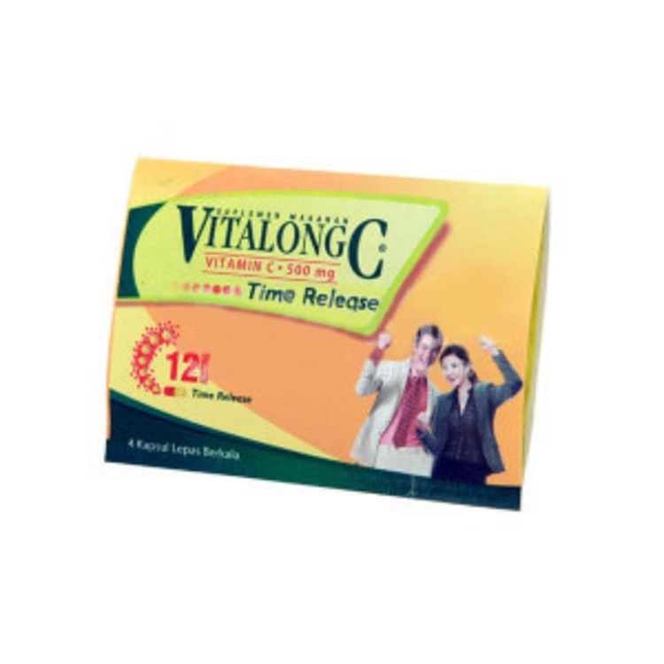 Vitalong C Strip isi 4 kapsul / Vitamin Daya Tahan Tubuh / Vitamin C.