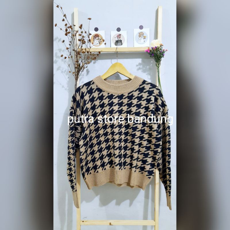 REALPICT SWEATER RAJUT AYUMI MOTIF / ATASAN RAJUT WANITA RAJUT 7 GATE