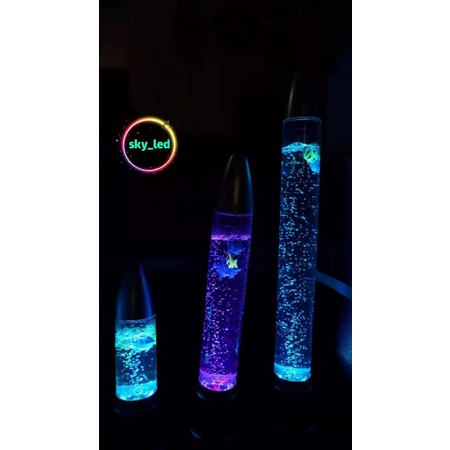 Lampu Aquarium Kaca dengan 7 Warna RGB  / Lampu Hias Ruangan / LAMPU AQUARIUM