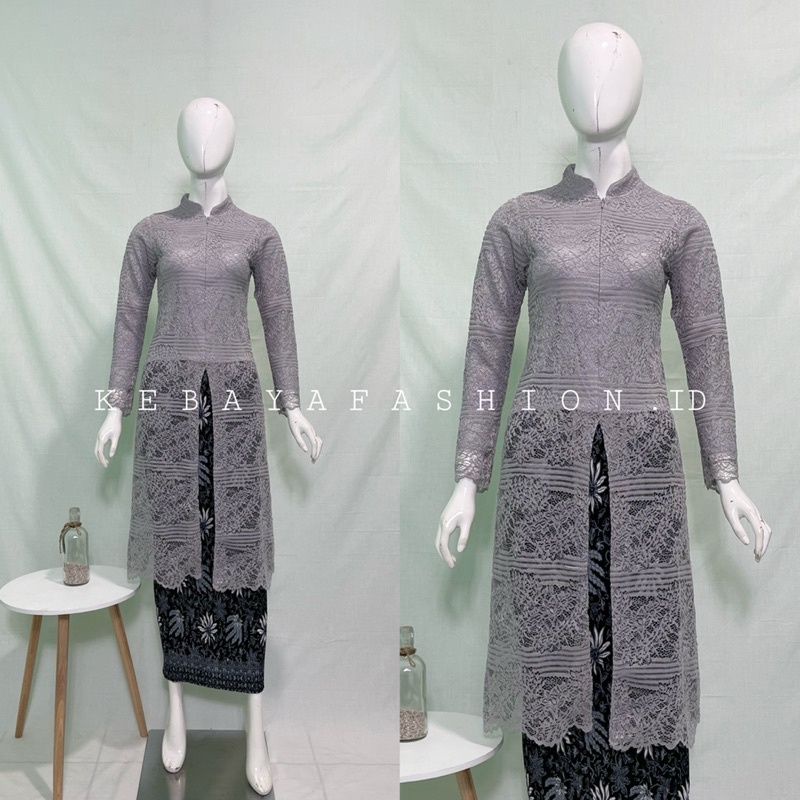 setelan tunik brokat/tunik kerah sanghai/tunik busui/tunik seleting depan