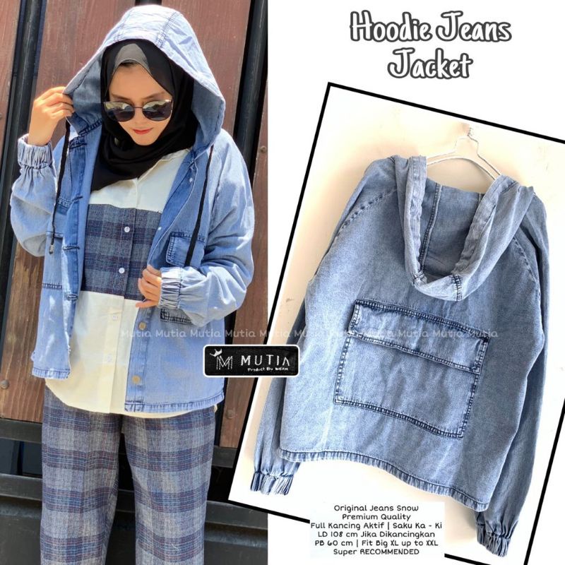 HOODIE JEANS JAKET WANITA DEWASA