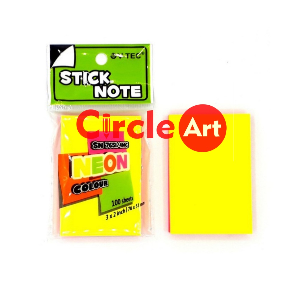

Stick Note V-TEC SN-7651/4MC (76x51mm) - 4WARNA STICKY NOTE