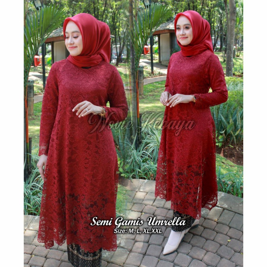 BISA COD/BAYAR DITEMPAT (HANYA ATASAN KEBAYA SAJA) ATASAN KEBAYA TUNIK BROKAT MODERN / ATASAN KEBAYA