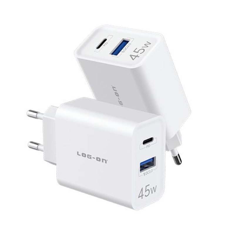 BATOK CHARGER LOG ON LO-CPD600 / GPRO II PD45W+QC4.0+QC3.0 QUICK CHARGER DUAL PORT