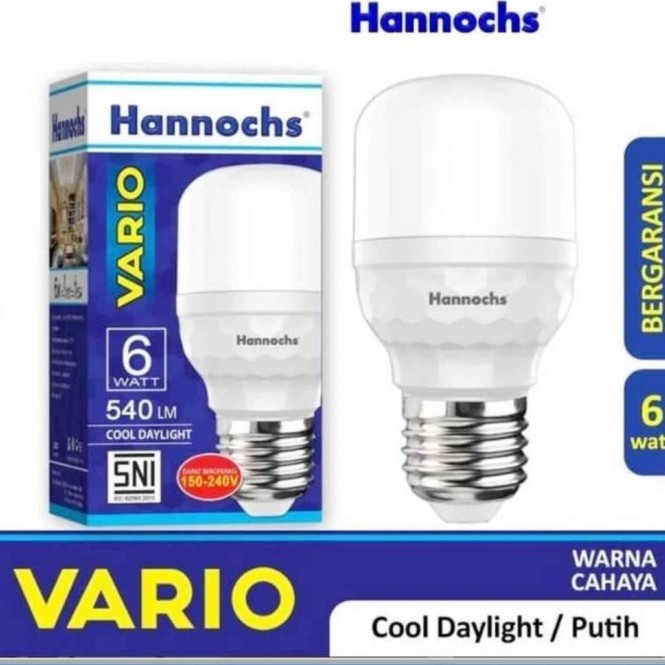 Hannochs LED Vario 6W, 12W, 18W Cool Daylight/ Putih