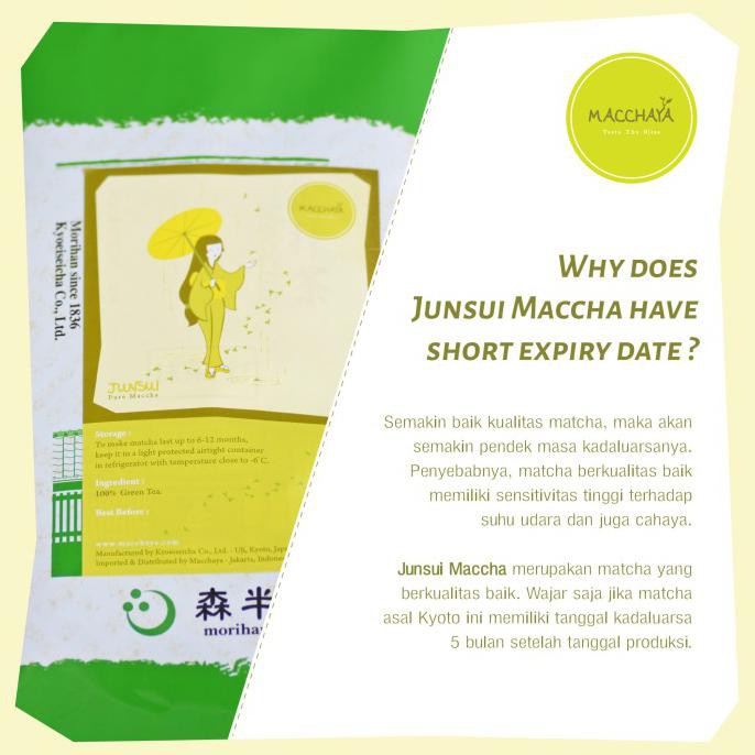 

Teh-Bubuk- Junsui (Pure) Matcha Jepang 50g - Green Tea Powder (Teh Hijau Bubuk) -Dijamin-Halal.