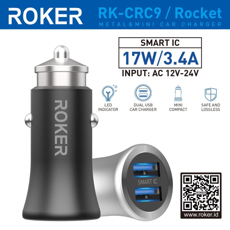 CAR CHARGER ROCKET RK-CRC9, SPACE RK-CRC8, GALAXY RK-CRC5, HYPER RK-CRC7, SPEED RK-CRC6 SAVER MOBIL