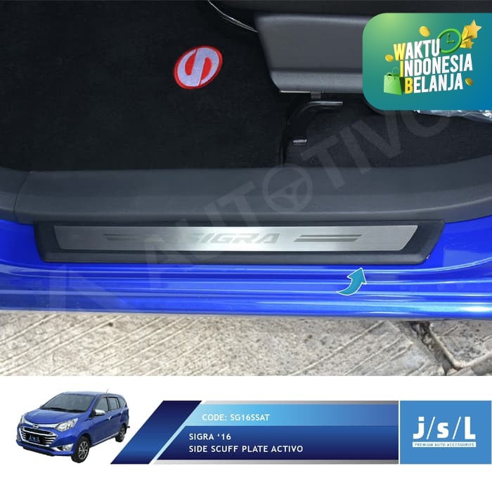 Daihatsu Sigra Sillplate Samping JSL/ Side Scuff Plate Black non led