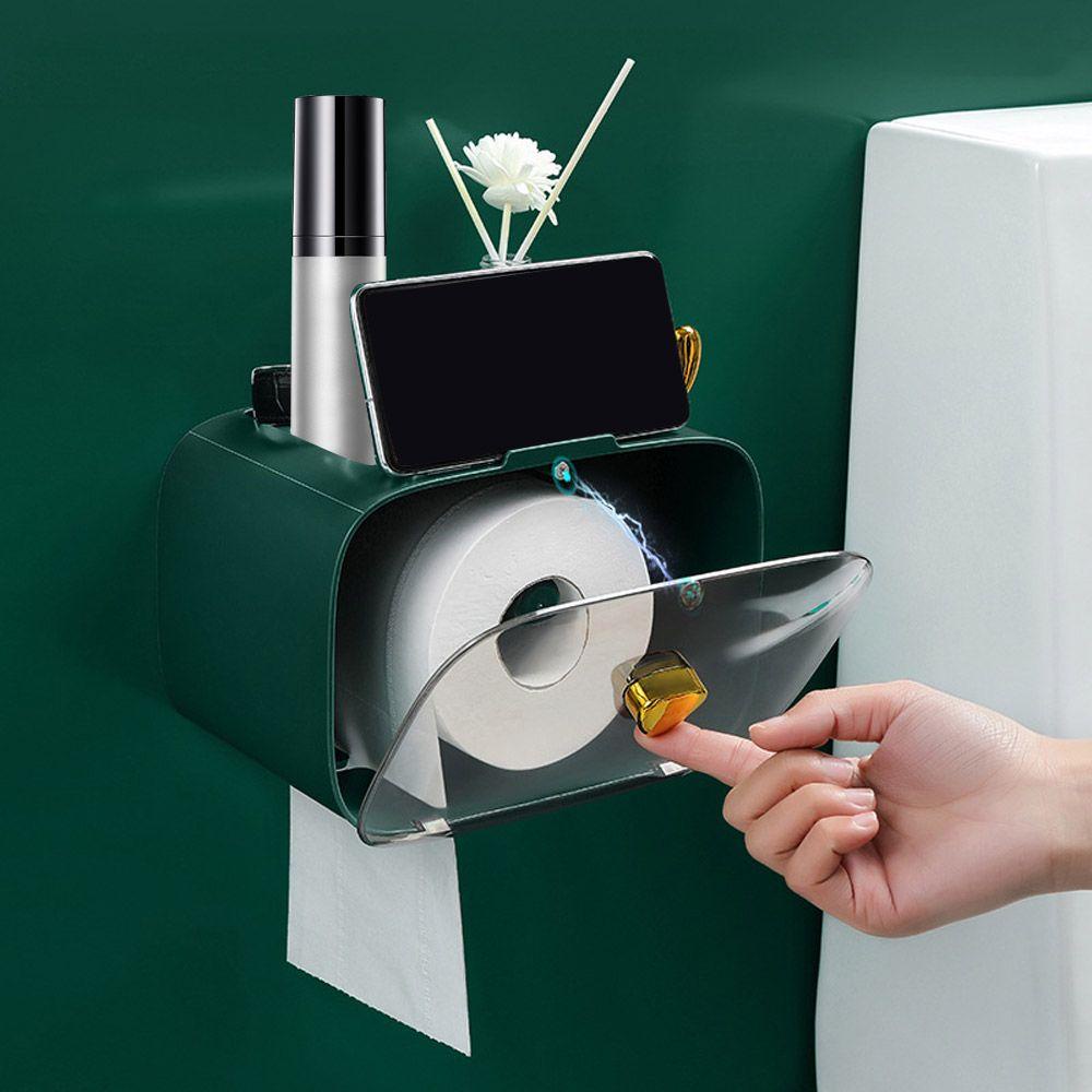 Populer Tempat Kertas Toilet Baru Multi Fungsi Tahan Air Dinding Dapur Penyimpanan Kertas Roll/ Dispenser Kertas Serut