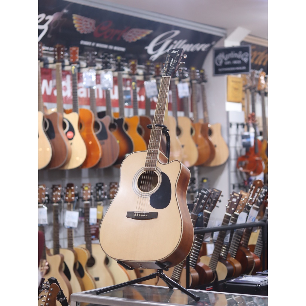 Cort AD880CE Dreadnought Cutaway Akustik - Gitar Akustik Elektrik w/ Gigbag