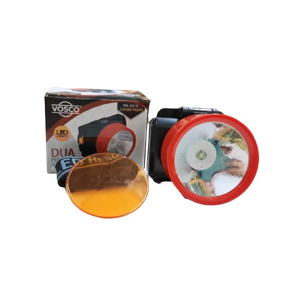 Senter Kepala 1W Vosco Vc-3011 baterai