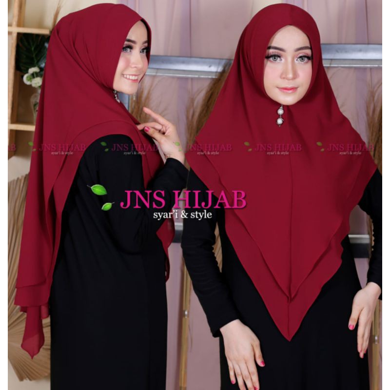Khimar ALMEERA/khimar ceruty premium/khimar standar 2 layer ori jns