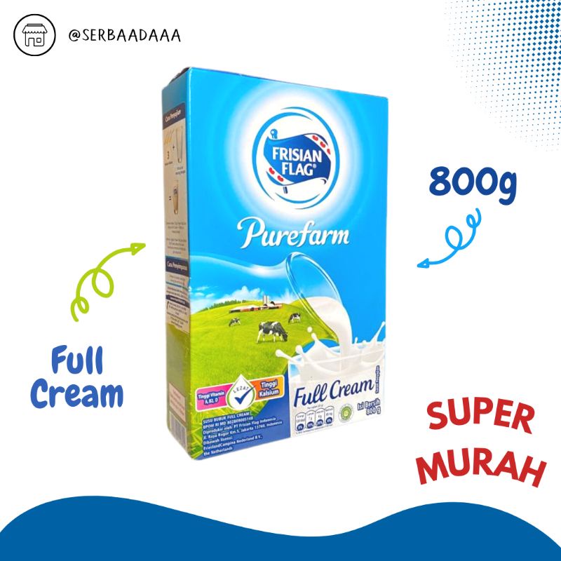 

Frisian Flag Fullcream Purefarm Susu Bubuk 800G