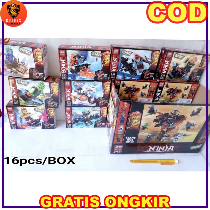 Mainan Lego Mengasah Kemampuan Menyusun Balok Ninja Go Gotoys Ftn149