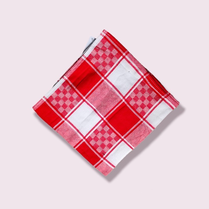 Kain Serbet Kotak Besar Merah Properti Foto