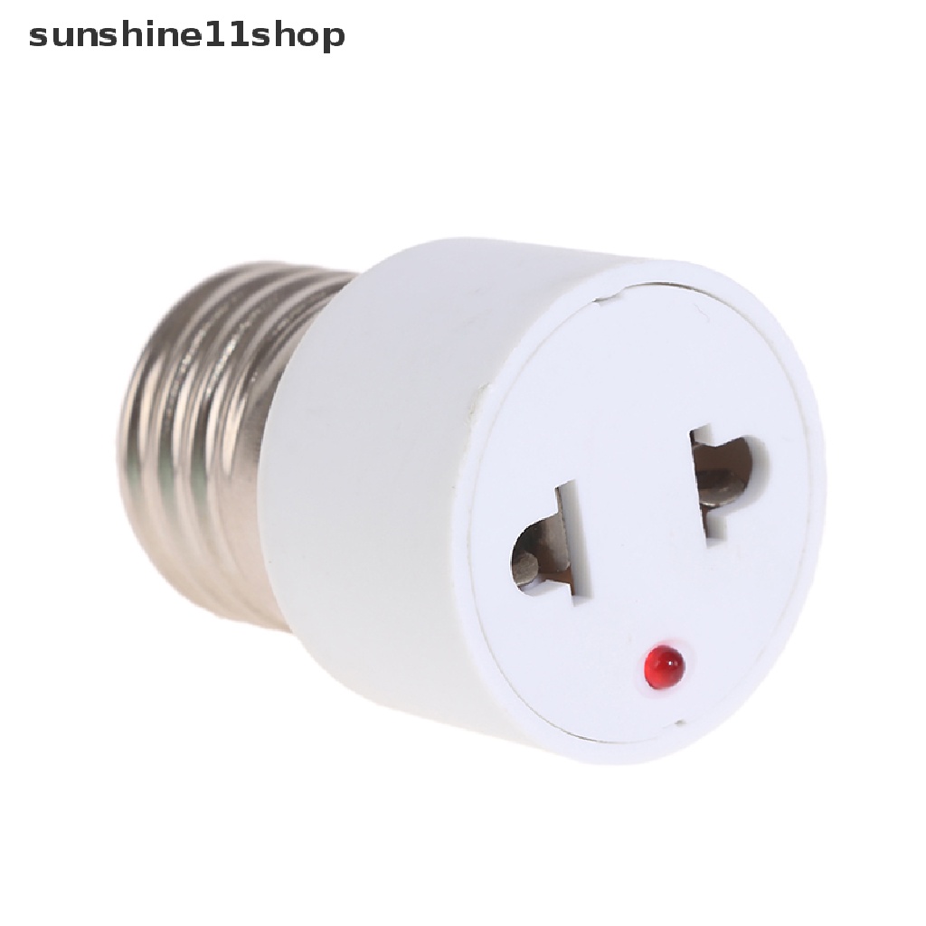 Sho Adaptor Dasar Bohlam Lampu E27 220V Plug US / EU Bahan ABS Warna Putih