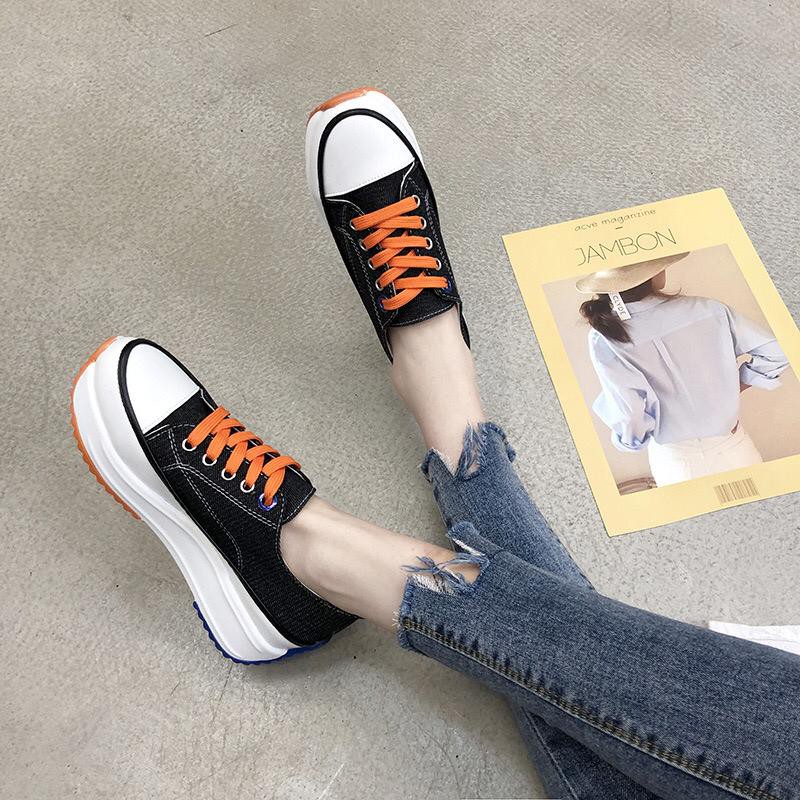 1001 SEPATU SNEAKERS WANITA CYLA DENIM SHOES !!! - 5 WARNA