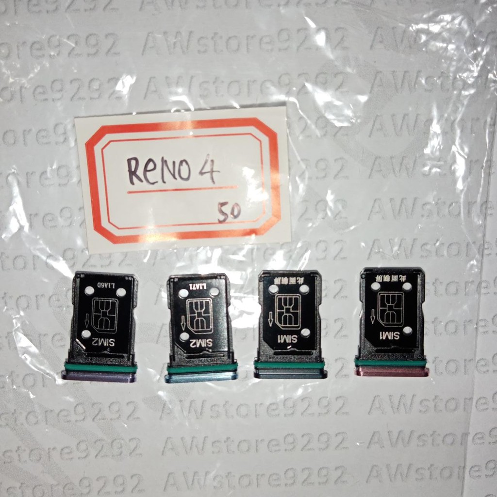 Slot Tempat Dudukan Kartu Simcard Sim card Lock Simtray Sim Tray OPPO RENO 4