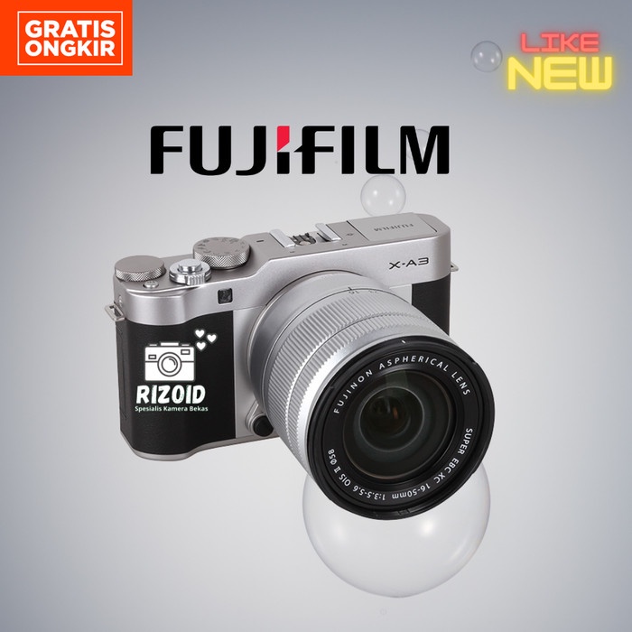 Kamera Camera Mirrorless Fujifilm XA3 wifi touchscreen No Minus vlog - Hitam, Body Only