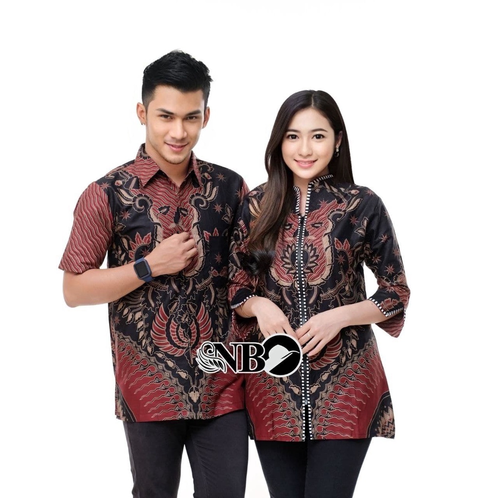 [11.11] COUPLE BATIK NEW HEM BLUS BLOUSE TRENDING INTERNATIONAL COUPLE SERAGAM TERLARIS