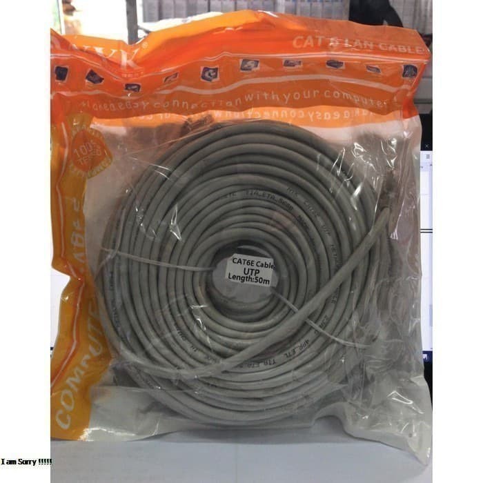 CAT6 50M Kabel LAN 50Meter Cable Cat 6 UTP 50 Meter Siap Pakai